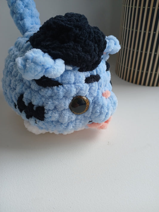 Peluche Petit Tigre Bleu – Fait Main au Crochet