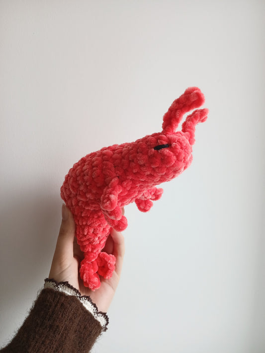 Peluche Crevette au Crochet – Fait Main