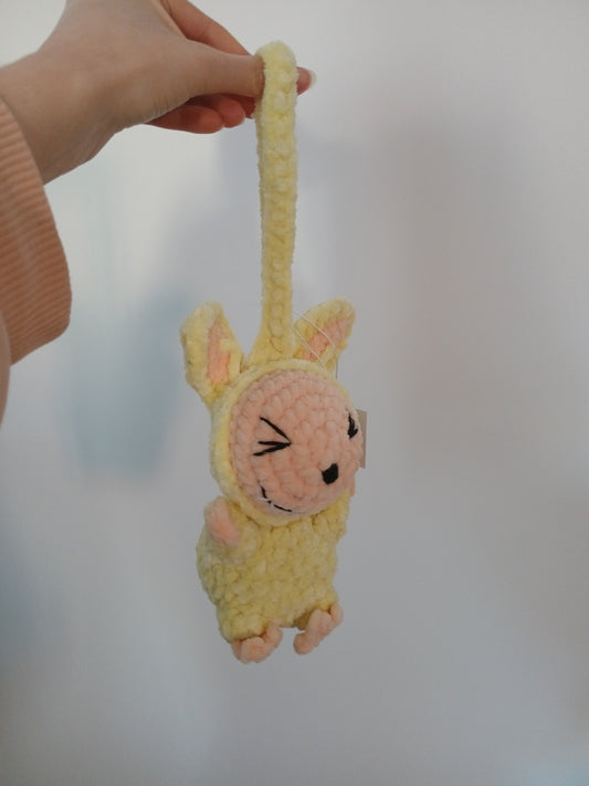 Peluche Labubu Jaune – Fait Main au Crochet