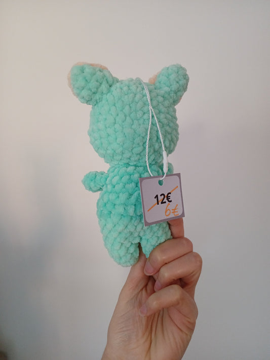 Peluche Labubu Vert – Fait Main au Crochet