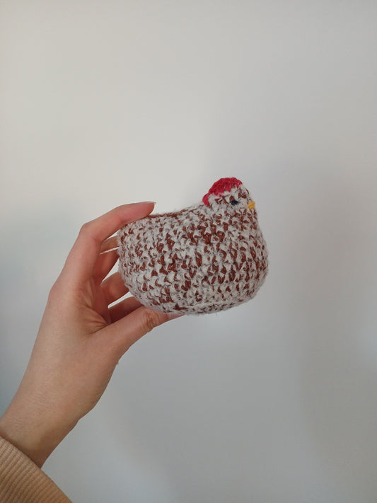Peluche Poule Fait Main au Crochet
