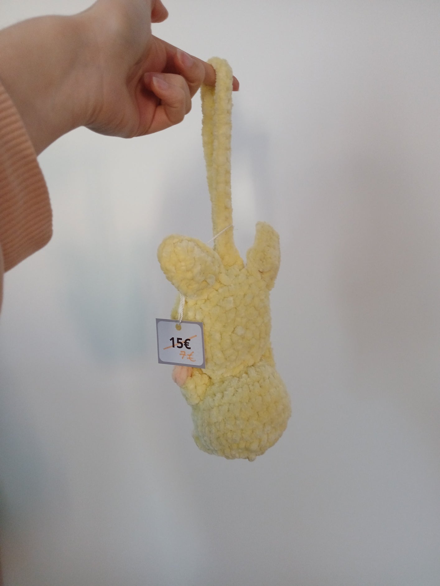 Peluche Labubu Jaune – Fait Main au Crochet
